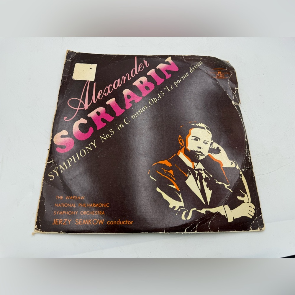 ALEXANDER SCRIABIN SYMPHONY NO. 3 LP SXL0844 VG.